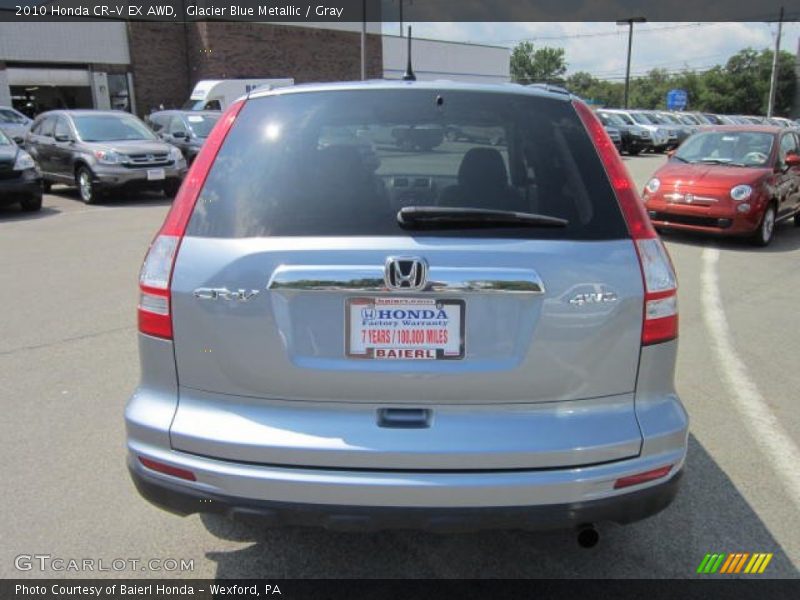 Glacier Blue Metallic / Gray 2010 Honda CR-V EX AWD