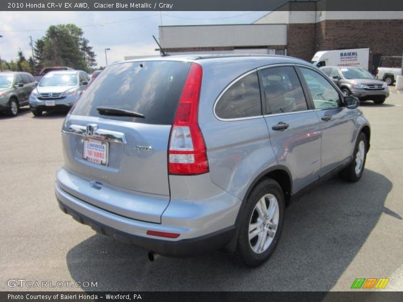 Glacier Blue Metallic / Gray 2010 Honda CR-V EX AWD