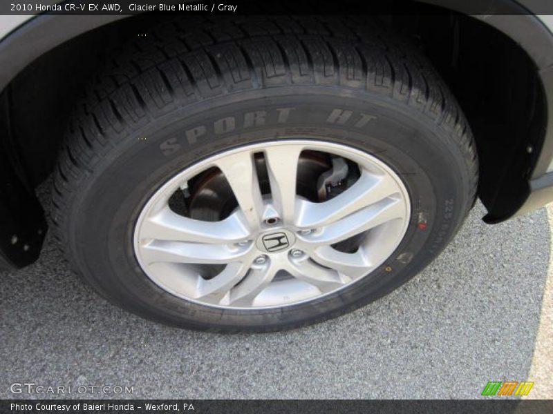 Glacier Blue Metallic / Gray 2010 Honda CR-V EX AWD
