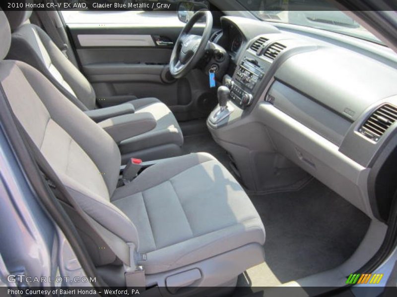 Glacier Blue Metallic / Gray 2010 Honda CR-V EX AWD