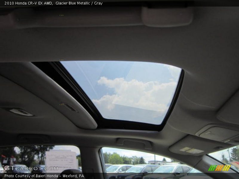 Glacier Blue Metallic / Gray 2010 Honda CR-V EX AWD