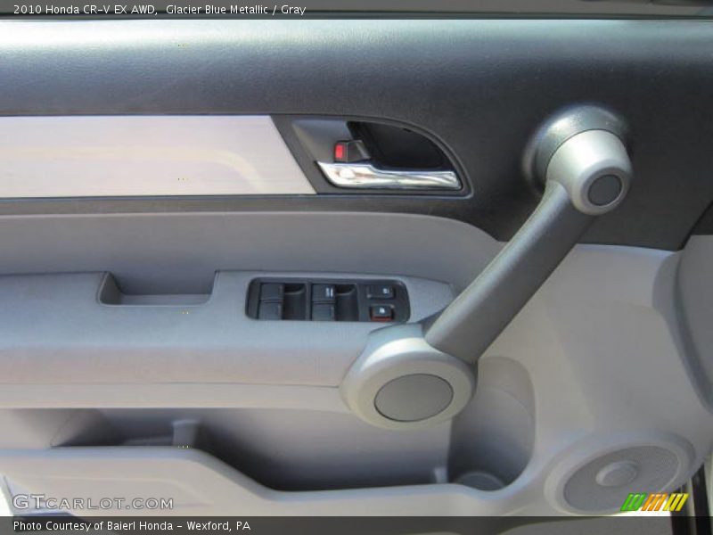 Glacier Blue Metallic / Gray 2010 Honda CR-V EX AWD