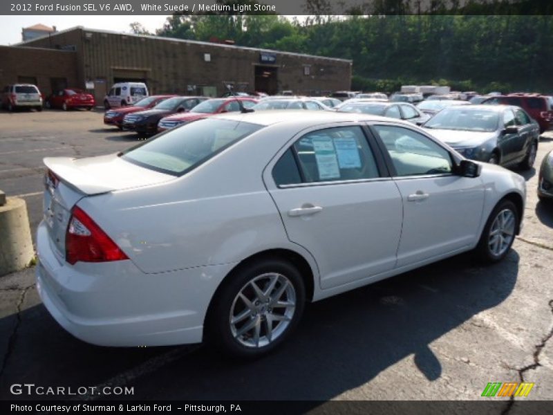 White Suede / Medium Light Stone 2012 Ford Fusion SEL V6 AWD