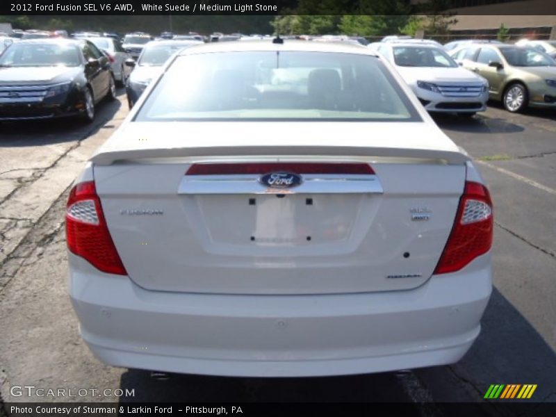 White Suede / Medium Light Stone 2012 Ford Fusion SEL V6 AWD