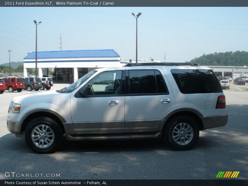 White Platinum Tri-Coat / Camel 2011 Ford Expedition XLT