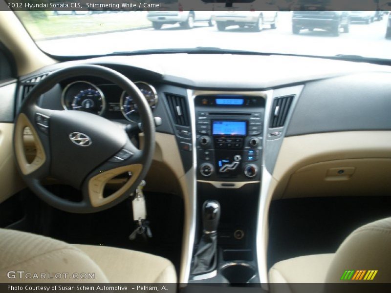 Shimmering White / Camel 2012 Hyundai Sonata GLS