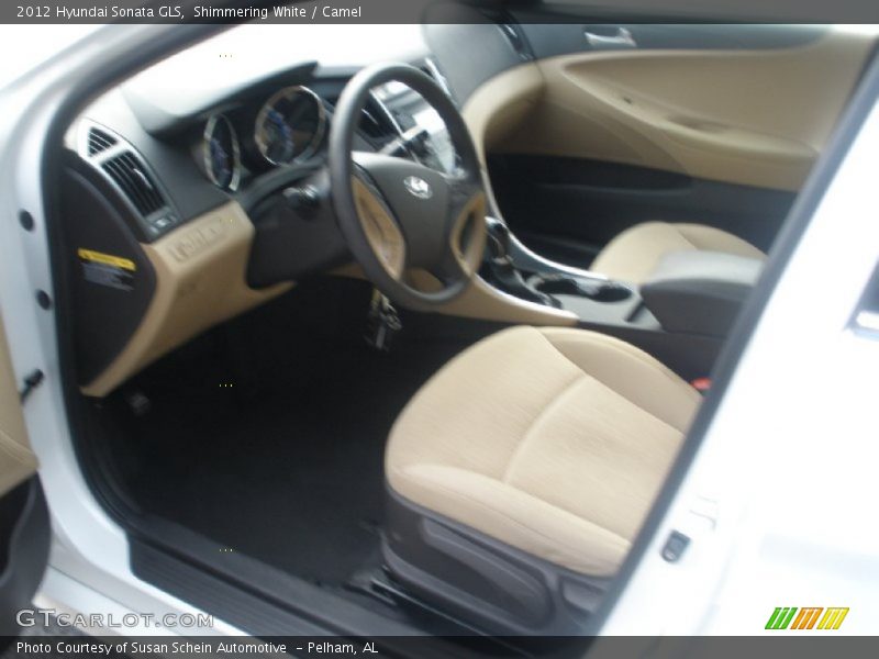 Shimmering White / Camel 2012 Hyundai Sonata GLS