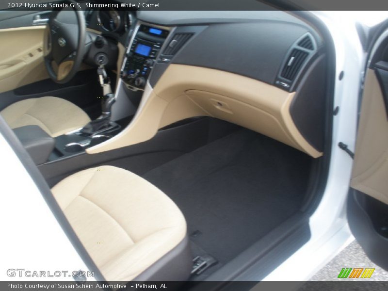 Shimmering White / Camel 2012 Hyundai Sonata GLS