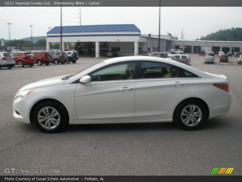 Shimmering White / Camel 2012 Hyundai Sonata GLS