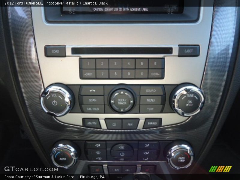 Ingot Silver Metallic / Charcoal Black 2012 Ford Fusion SEL