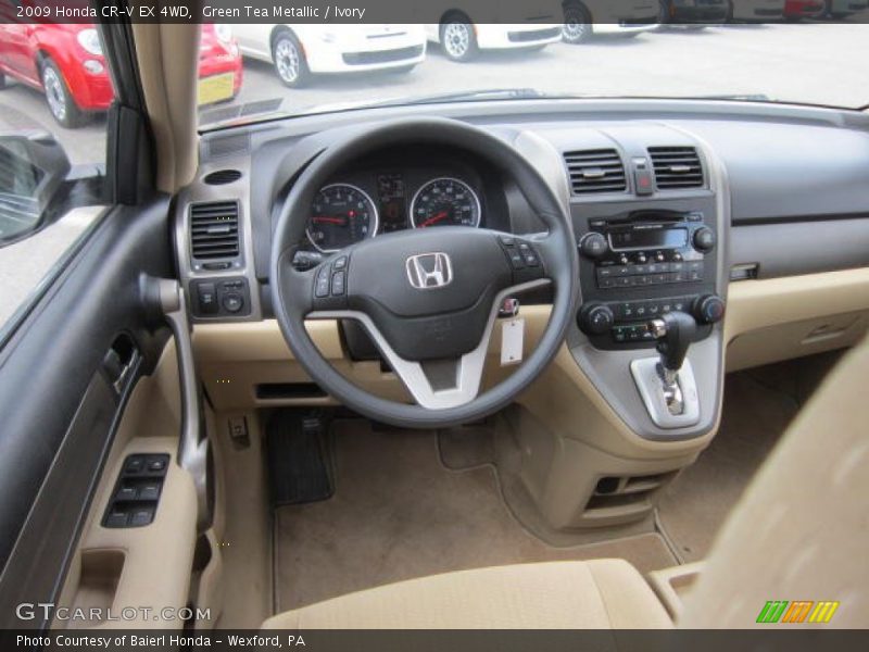 Green Tea Metallic / Ivory 2009 Honda CR-V EX 4WD