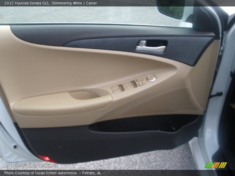 Shimmering White / Camel 2012 Hyundai Sonata GLS
