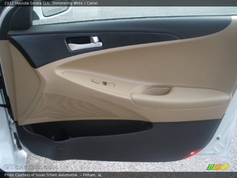 Shimmering White / Camel 2012 Hyundai Sonata GLS