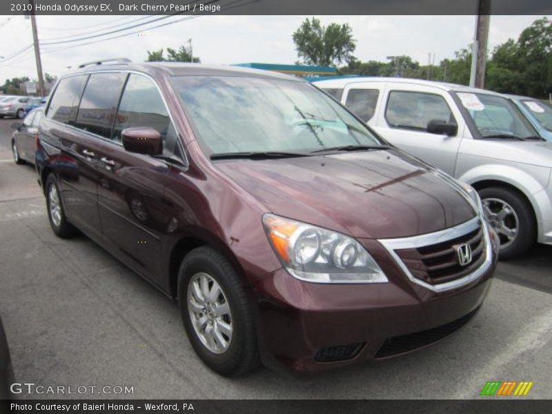 Dark Cherry Pearl / Beige 2010 Honda Odyssey EX
