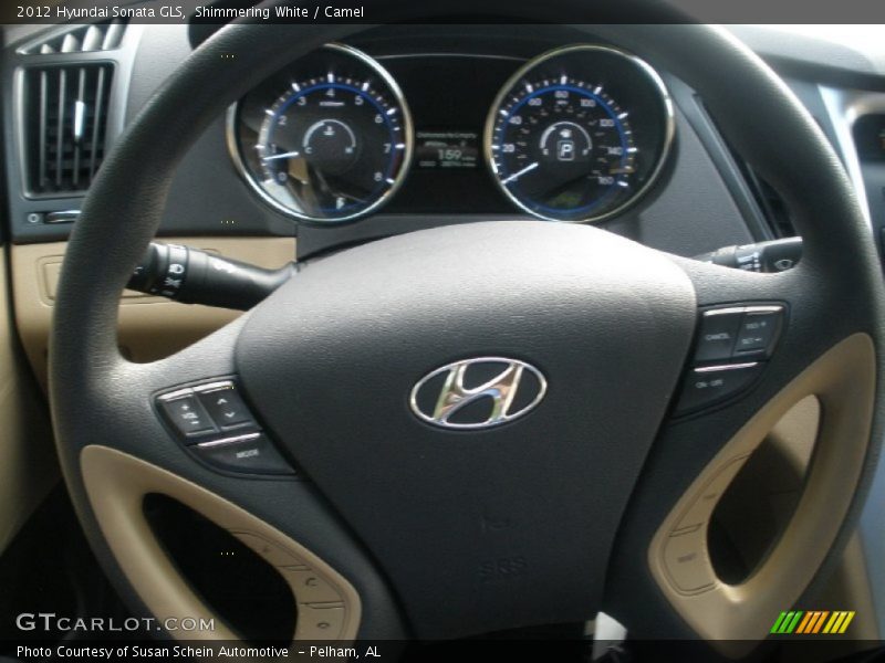 Shimmering White / Camel 2012 Hyundai Sonata GLS