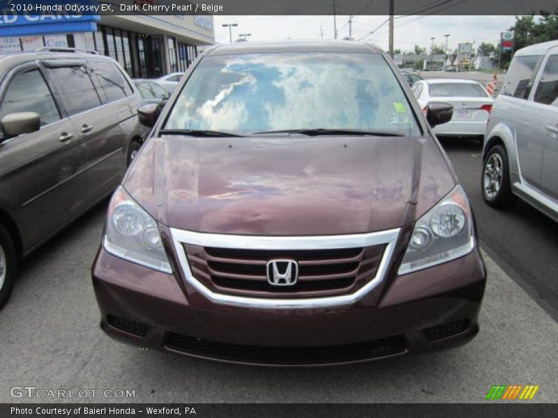 Dark Cherry Pearl / Beige 2010 Honda Odyssey EX