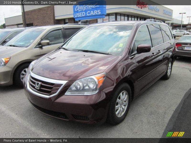 Dark Cherry Pearl / Beige 2010 Honda Odyssey EX