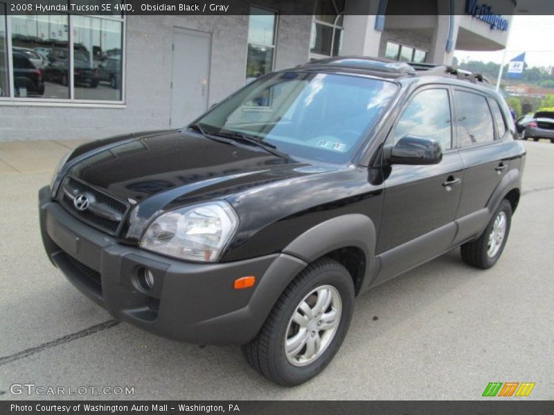 Obsidian Black / Gray 2008 Hyundai Tucson SE 4WD