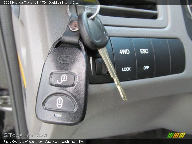 Obsidian Black / Gray 2008 Hyundai Tucson SE 4WD