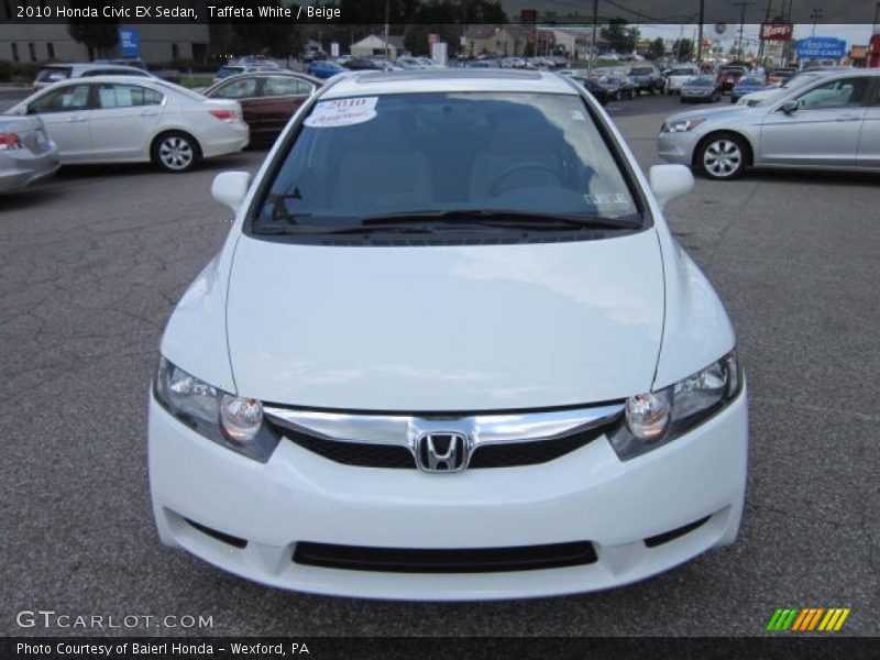 Taffeta White / Beige 2010 Honda Civic EX Sedan