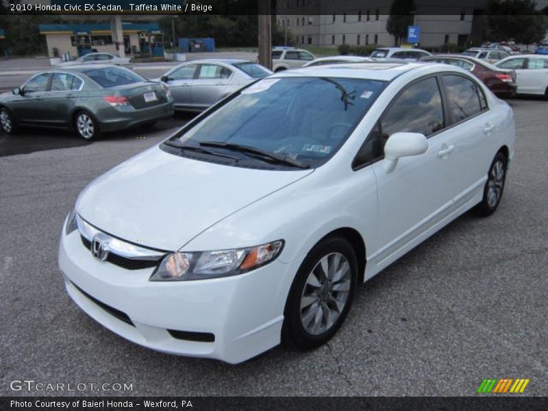 Taffeta White / Beige 2010 Honda Civic EX Sedan