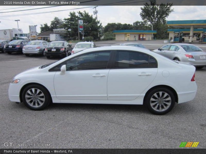 Taffeta White / Beige 2010 Honda Civic EX Sedan