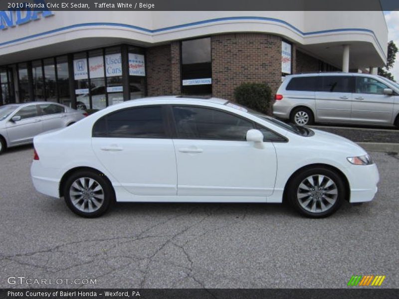 Taffeta White / Beige 2010 Honda Civic EX Sedan