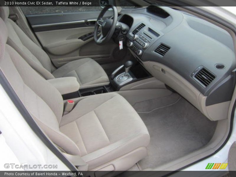 Taffeta White / Beige 2010 Honda Civic EX Sedan