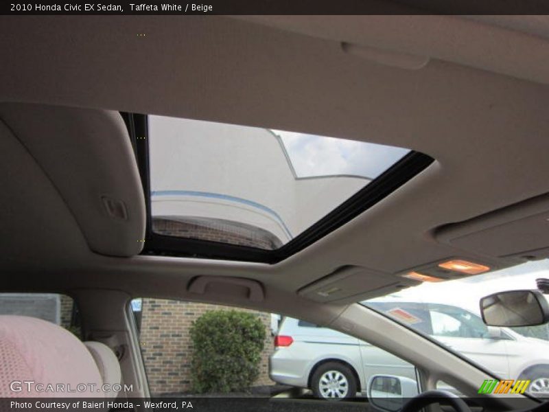 Taffeta White / Beige 2010 Honda Civic EX Sedan