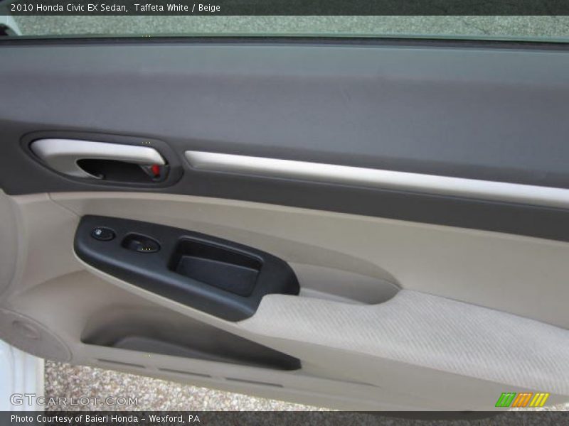 Taffeta White / Beige 2010 Honda Civic EX Sedan