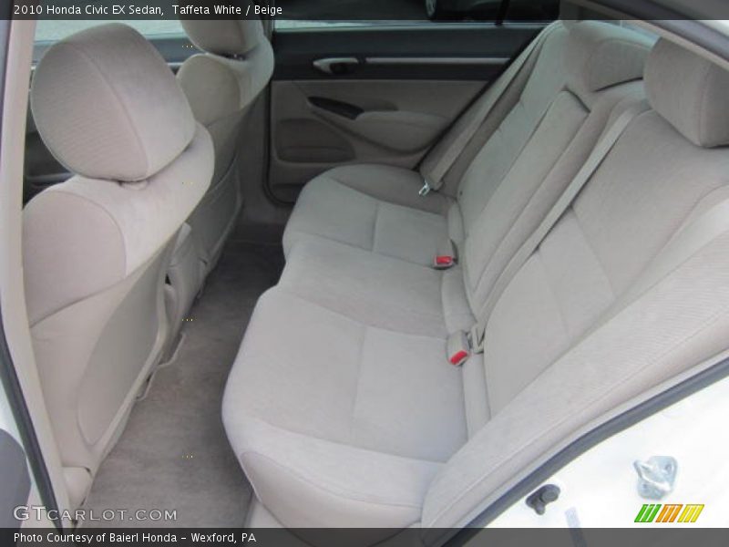 Taffeta White / Beige 2010 Honda Civic EX Sedan
