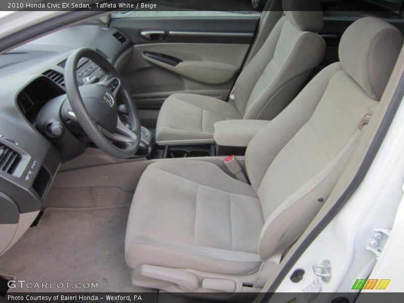 Taffeta White / Beige 2010 Honda Civic EX Sedan