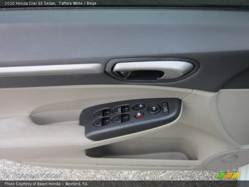 Taffeta White / Beige 2010 Honda Civic EX Sedan
