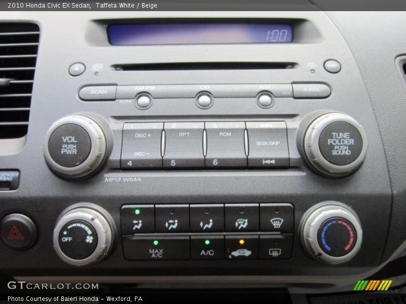 Taffeta White / Beige 2010 Honda Civic EX Sedan