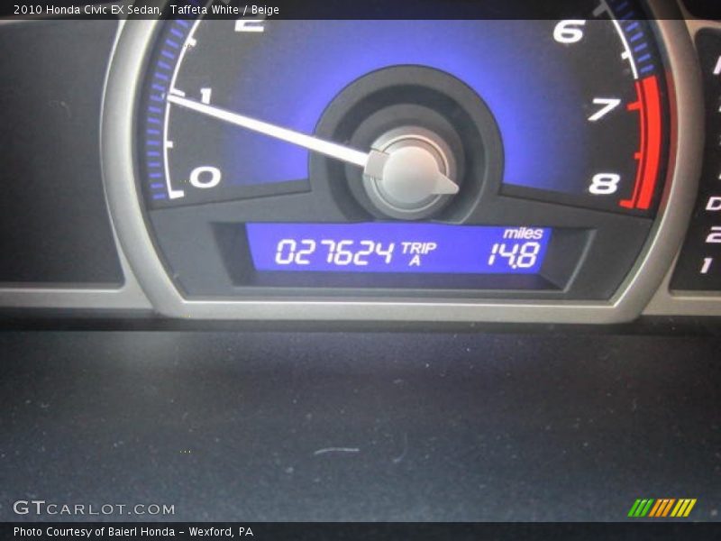 Taffeta White / Beige 2010 Honda Civic EX Sedan