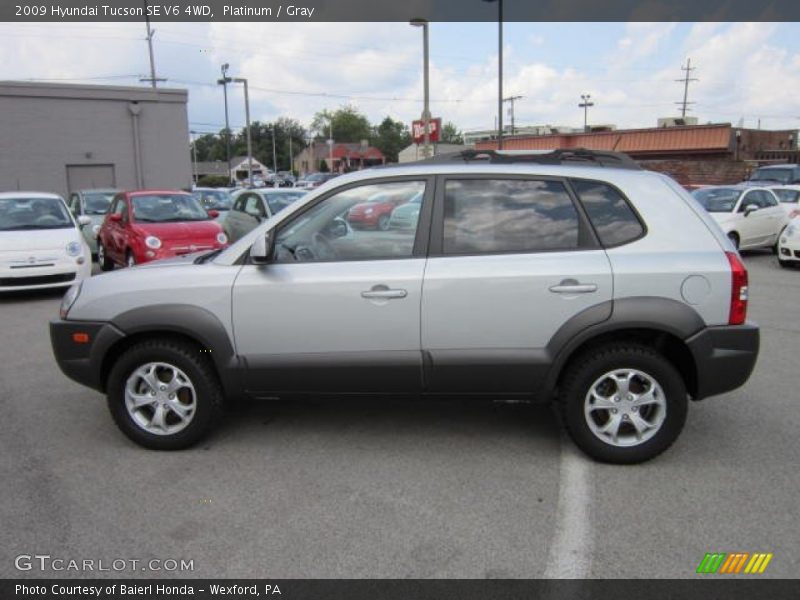 Platinum / Gray 2009 Hyundai Tucson SE V6 4WD