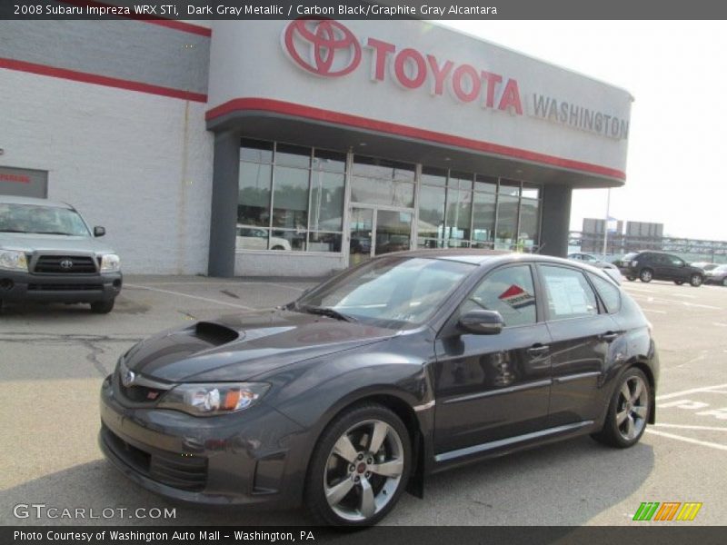 Dark Gray Metallic / Carbon Black/Graphite Gray Alcantara 2008 Subaru Impreza WRX STi