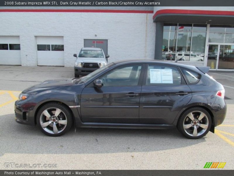 Dark Gray Metallic / Carbon Black/Graphite Gray Alcantara 2008 Subaru Impreza WRX STi