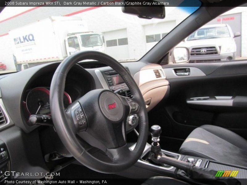  2008 Impreza WRX STi Carbon Black/Graphite Gray Alcantara Interior