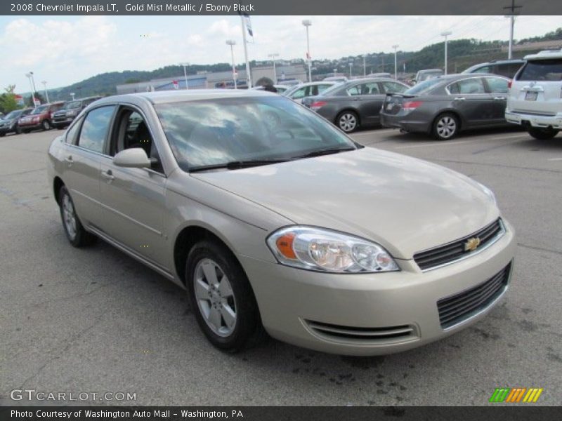 Gold Mist Metallic / Ebony Black 2008 Chevrolet Impala LT