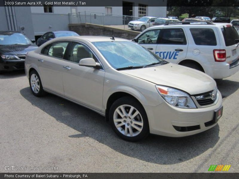Gold Mist Metallic / Tan 2009 Saturn Aura XR