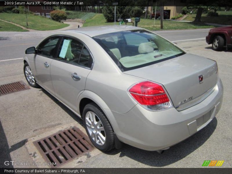 Gold Mist Metallic / Tan 2009 Saturn Aura XR