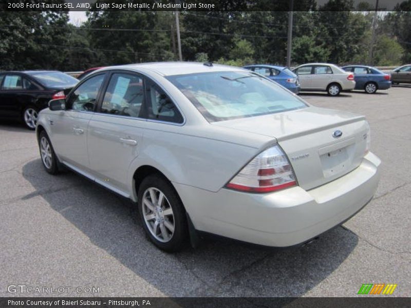 Light Sage Metallic / Medium Light Stone 2008 Ford Taurus SEL AWD