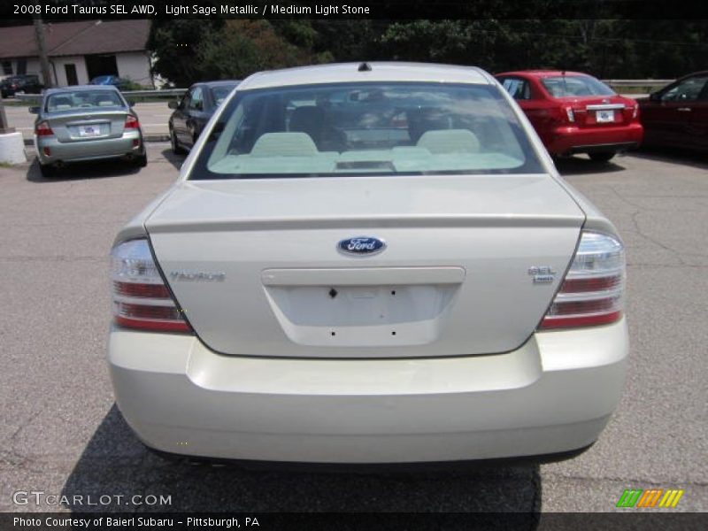 Light Sage Metallic / Medium Light Stone 2008 Ford Taurus SEL AWD