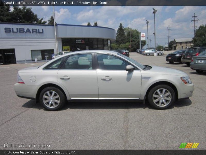 Light Sage Metallic / Medium Light Stone 2008 Ford Taurus SEL AWD