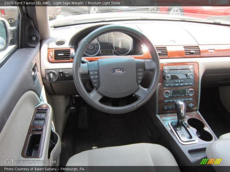 Light Sage Metallic / Medium Light Stone 2008 Ford Taurus SEL AWD
