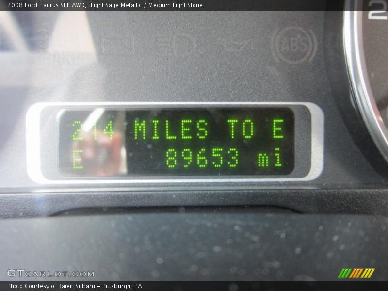 Light Sage Metallic / Medium Light Stone 2008 Ford Taurus SEL AWD