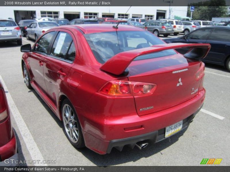Rally Red Metallic / Black 2008 Mitsubishi Lancer Evolution MR
