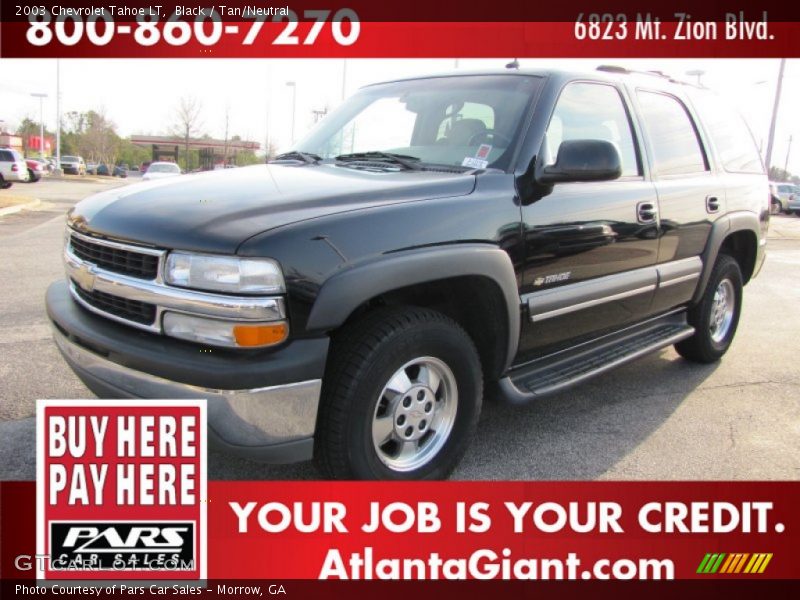 Black / Tan/Neutral 2003 Chevrolet Tahoe LT