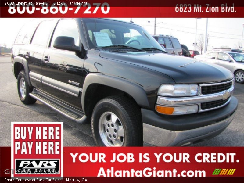 Black / Tan/Neutral 2003 Chevrolet Tahoe LT